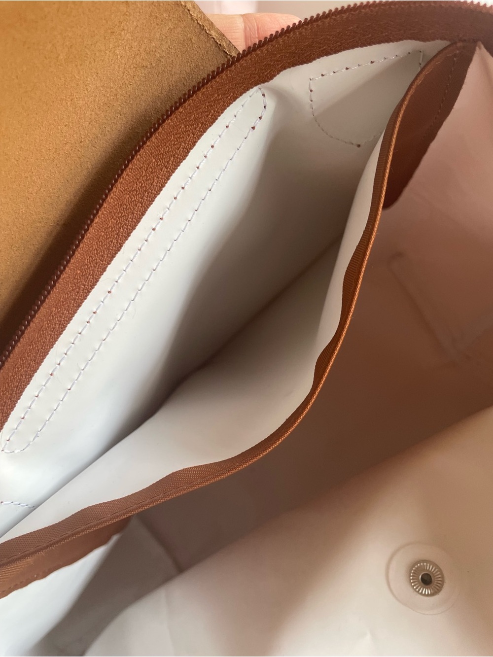 Longchamp Congac Leather-Trim Tote Bag - Picture 11 of 16